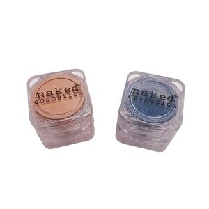 Naked Cosmetics Heavy Metal Loose Powder Eye Shadow in Rust HE-04 and Blue HE-06